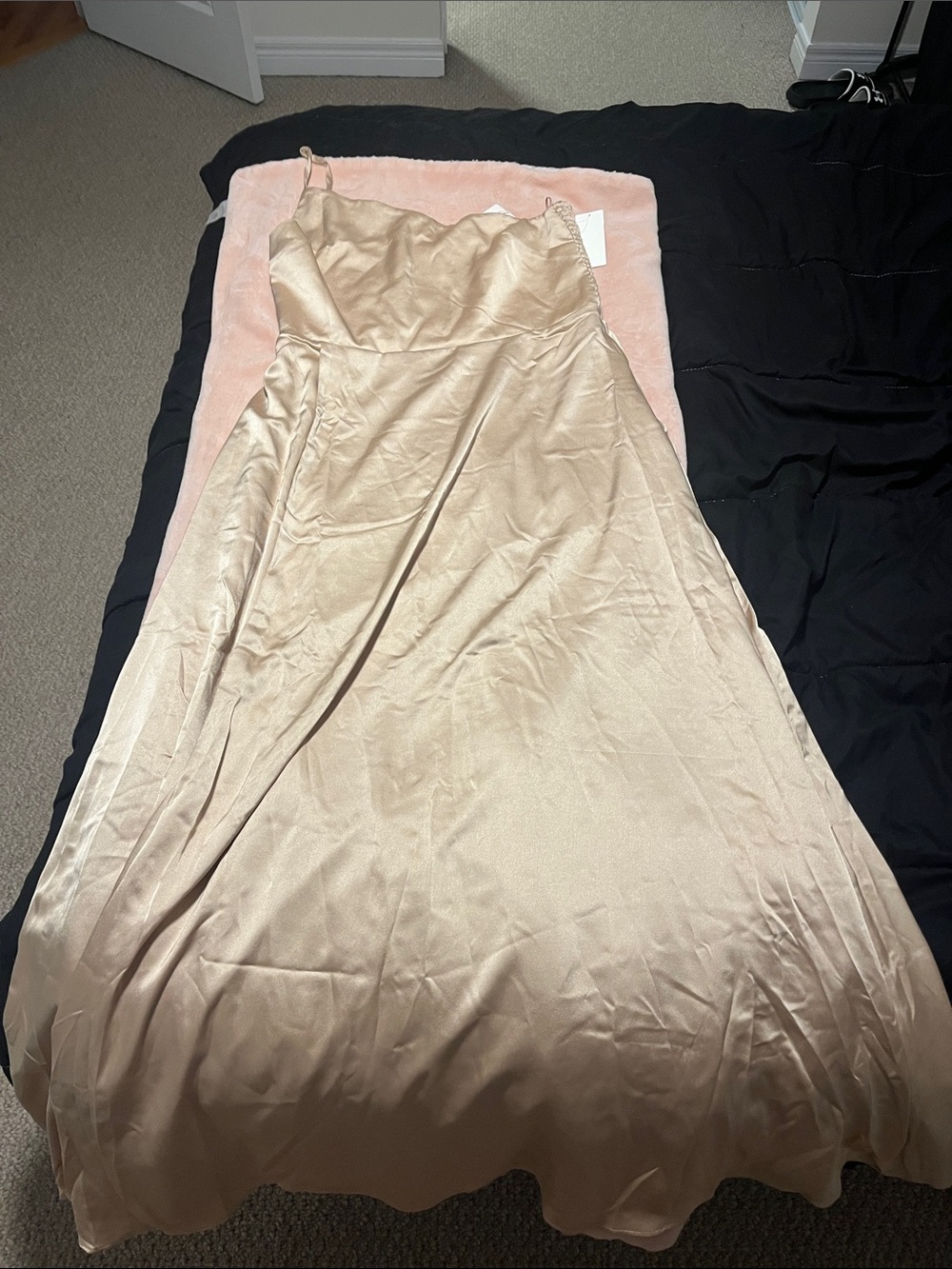 Show Me Your MuMu Shannon One Shoulder Dress in Champagne